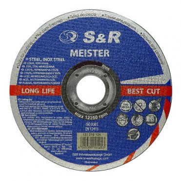 Круг відрізний по металу і нержавіючій сталі S & R Meister A 60 S BF 125x1,0x22,2 131010125