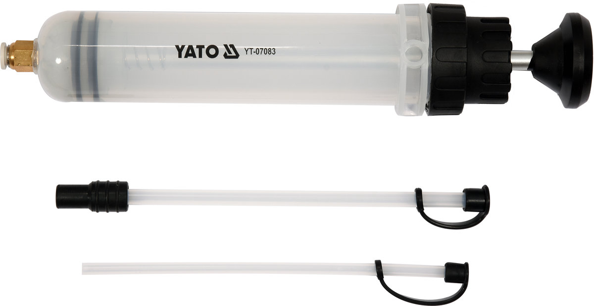 Шприц ручний для відсмоктовування технічної рідини YATO : 200 мл [24]