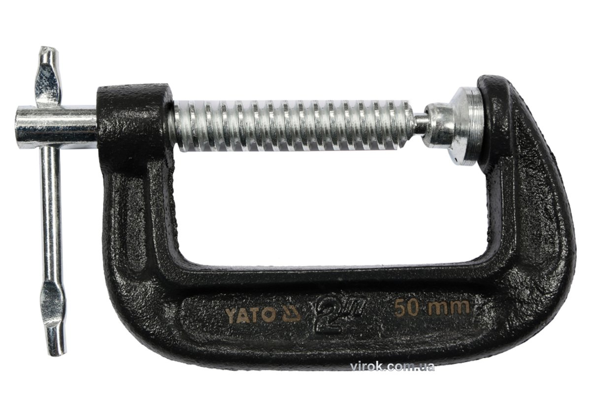Струбцина з гвинтовим затиском "G" подібна YATO; l= 50 мм (2") [50]