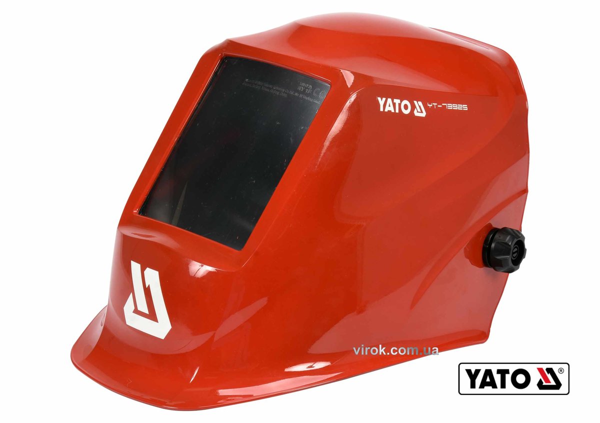 Маска зварювальника YATO з автозатемнювальним світлофільтром, 100 х 50 мм [6]