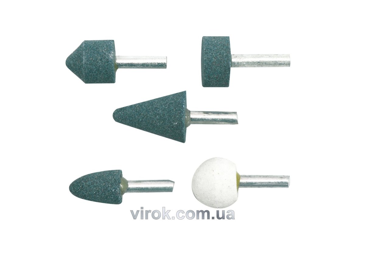 Камені шліфувальні VOREL (набір) Ø-6мм, 5шт. [25/200] 25400