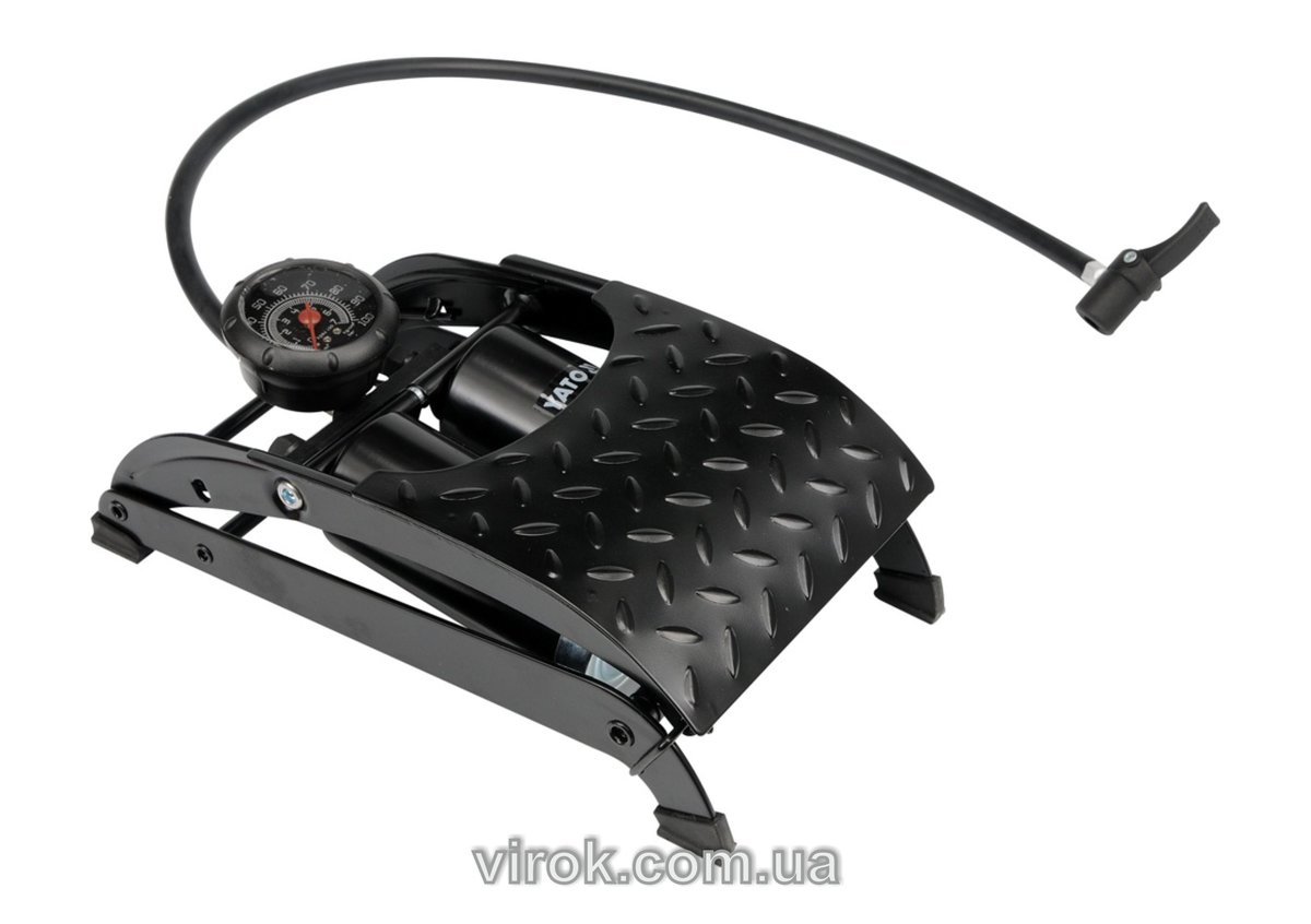 Насос ножний подвійний YATO з манометром [10] YT-7350