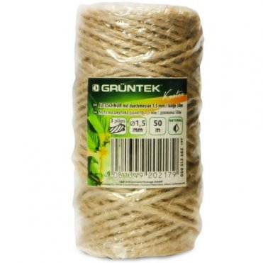 Шпагат джутовий GRUNTEK 1,5 мм х 50 м(295215050)