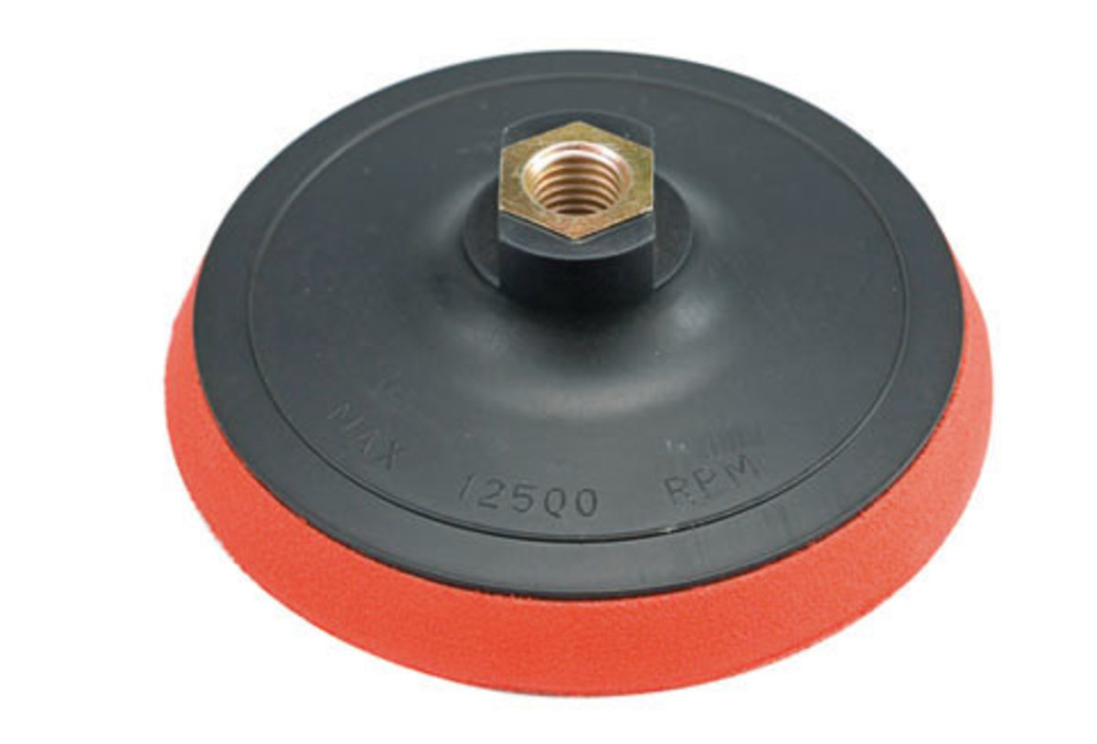 Круг-насадка шліфувальна VOREL з липучкою : Ø=125мм + гайка М14 [25/100] 08318