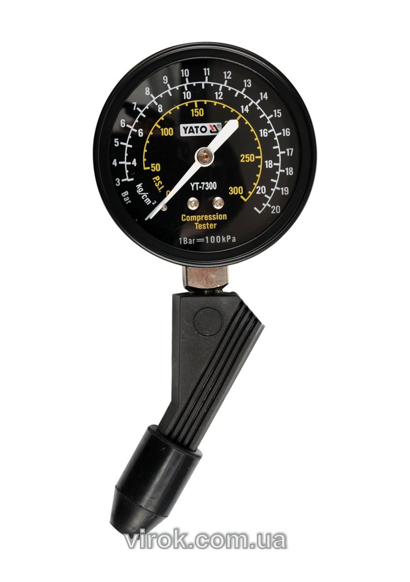Компресометр для бензинових двигунів YATO, P = 21 Bar [24/48] YT-7300