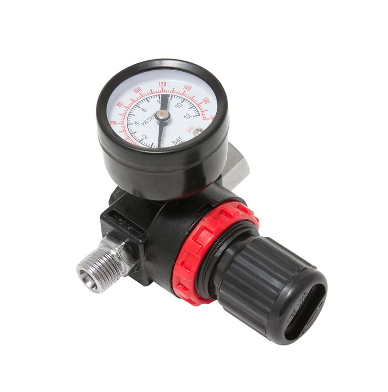 Регулятор давления воздуха с индикатором 1/4(F)x1/4(M) (0-12bar, нижнее расположение регулятора) For