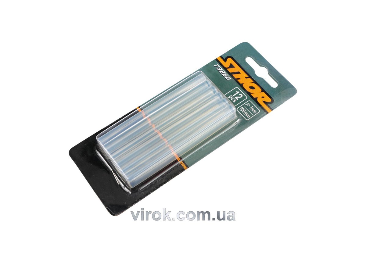 Стержні клейові STHOR : Ø= 7 х100 мм. прозорі уп. 12 шт. [50] 73260