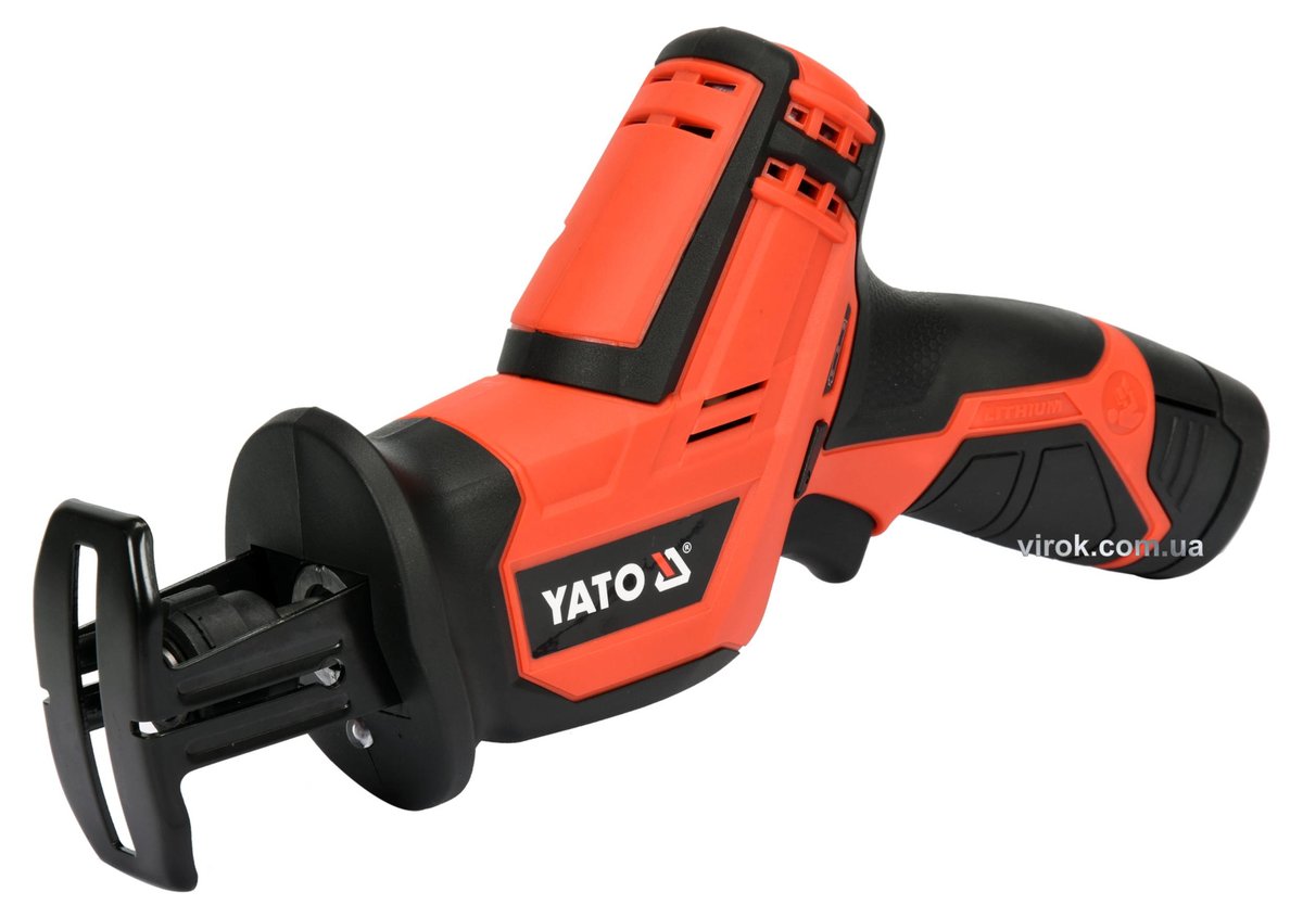 Пила шаблева акумуляторна YATO : Li-Ion 12 В, 2 Агод, хід полотна- 12.7 мм + 2 полотна [6] YT-82904