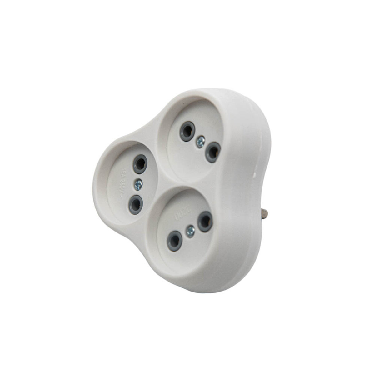 Вилка розгалужувальна електромережева ТМ VIROK на 3 гнізда 16А/250V без заземлення 09V013