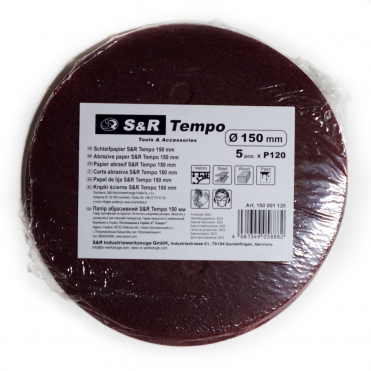 Круг шліфувальний S&R Tempo D150 мм з. 120 5 шт 150001120