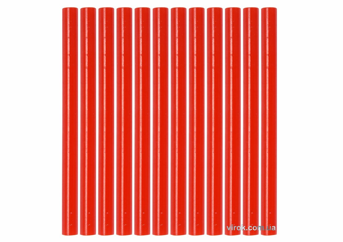 Стержні клейові YATO Ø=7,2 x 100 мм, червоні : уп. 12 шт. [50]