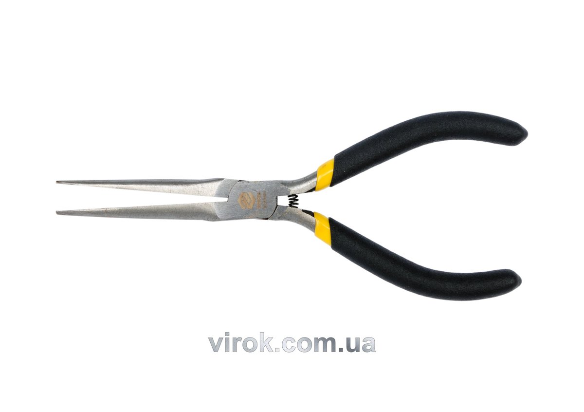 Щипці - тонкогубці міні VOREL : прямі, видожені L= 150 мм, з ізольованими ручками [12/120]