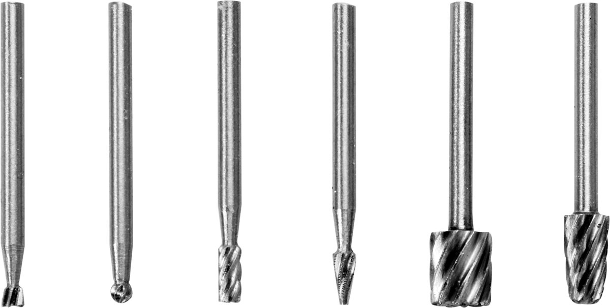Фрези по металу HSS STHOR до мінішліфмашини зі шпінделем Ø= 3,2 мм, кпл. 6 од. [50]