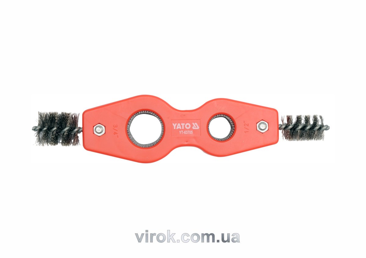 Щітка для внутрішньої очистки труб YATO : 2 в 1, Ø= 15; 22 мм [50/100] YT-63705