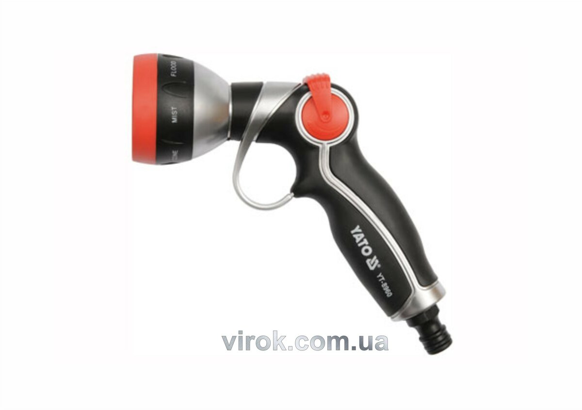 Пістолет зрошув. з насадкою 7-позиц. на шланг YATO: Ø=1/2" [12/48] YT-8960