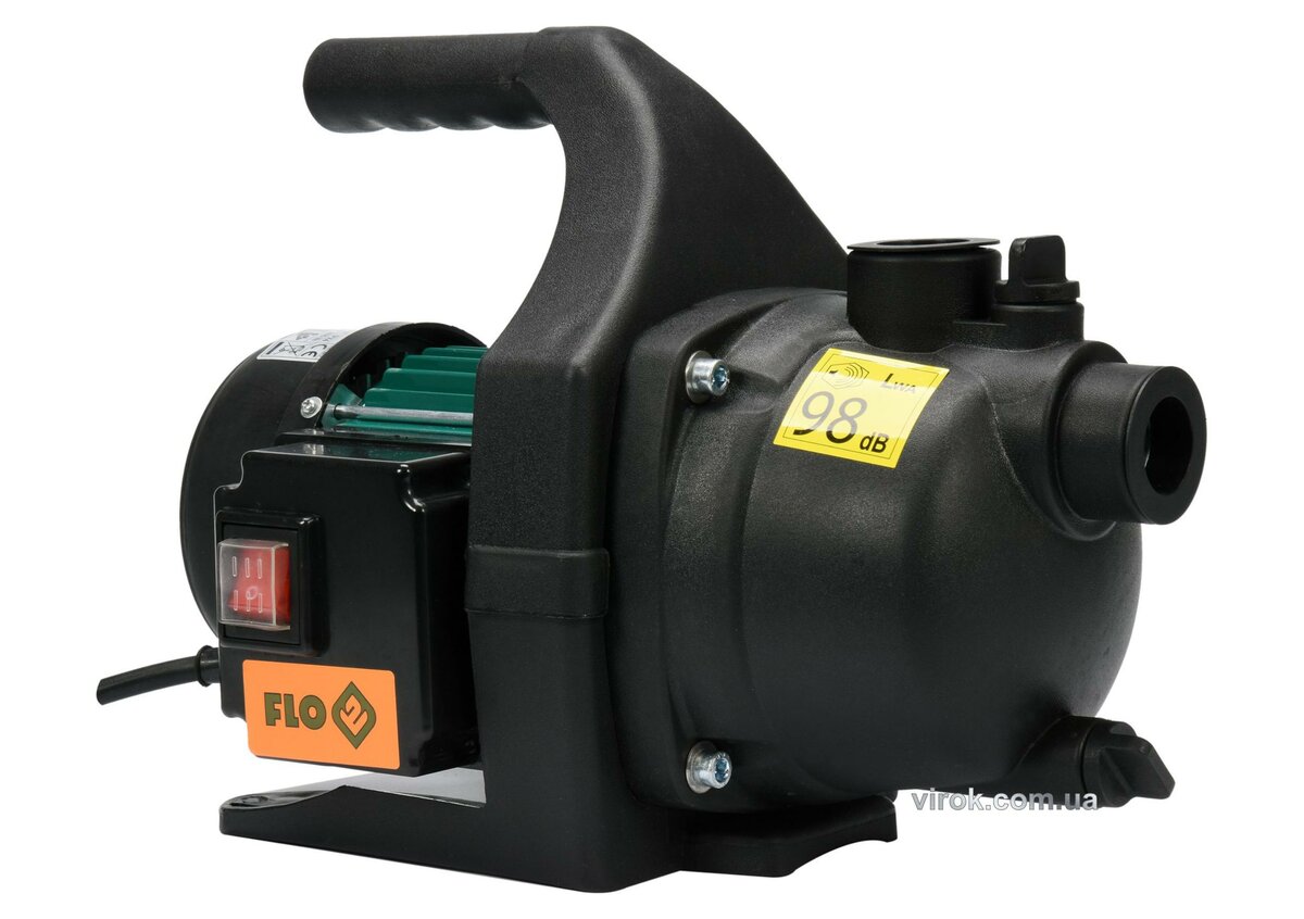 Насос присадибний FLO мережевий, 1000Вт, 4,4 Bar, 3800 л/год, макс.висота- 8/44 м [1] 79812