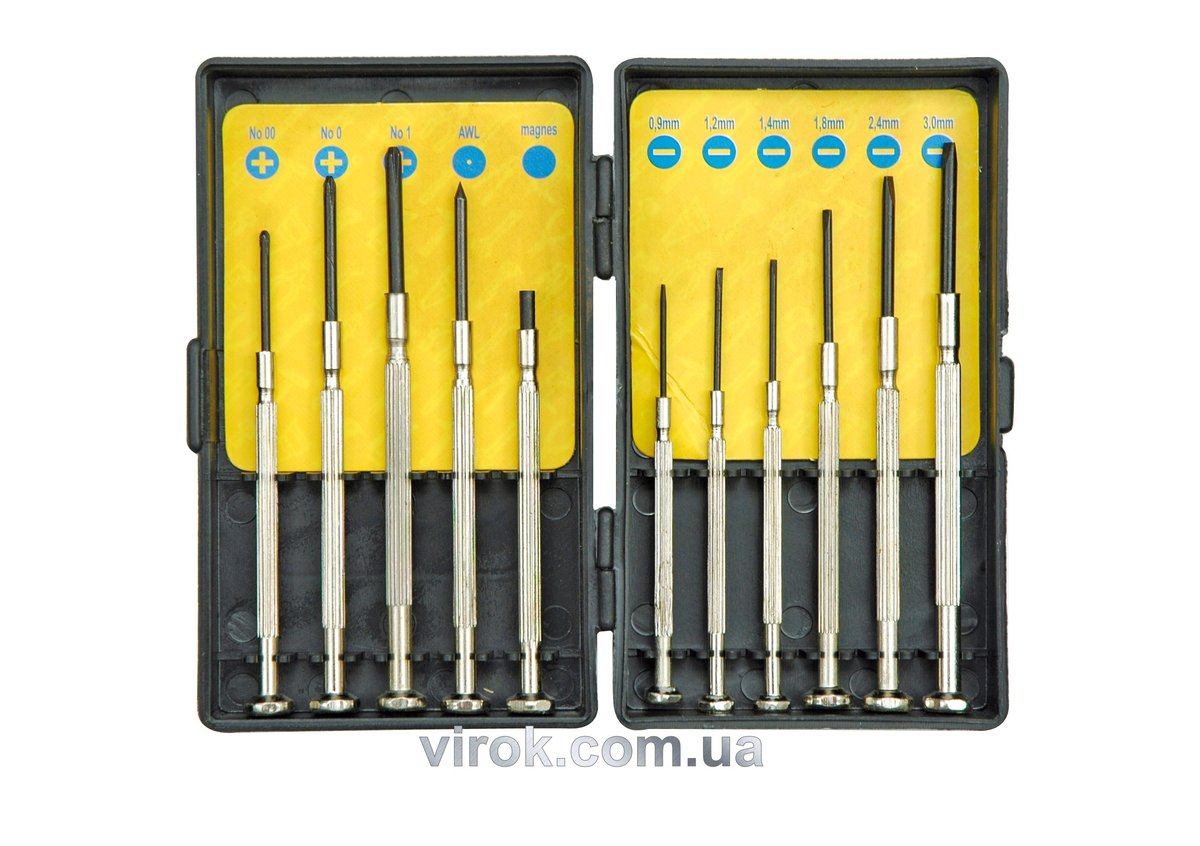 Набір викруток прецизійних VOREL : SL/PH/AWL/магніт. 11 шт. [25/100] 64330