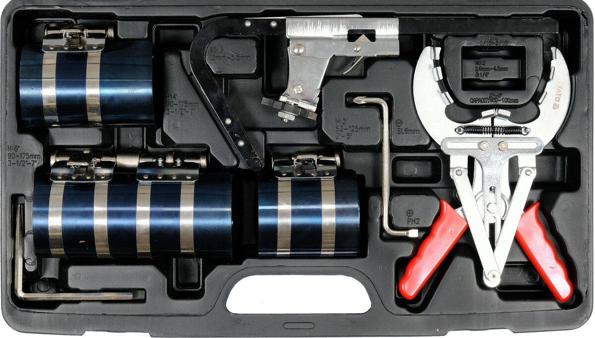 Засоби для встановлення поршневих кілець YATO Ø=50-100 мм, 10 елем. [4] YT-06373