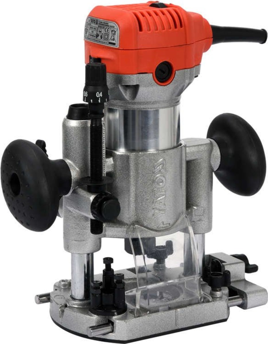 Фрезер ручний по крайці ламінатів мережевий YATO: 710 Вт, цанга Ø= 6, 8мм, хід- 20мм, нахил- 45° [4]