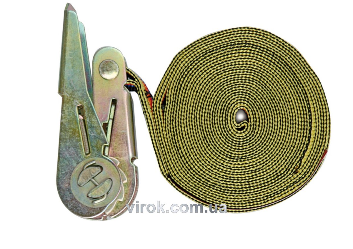 Пас для кріплення багажу VOREL, зажим. фіксатор : 25мм х 5м [12/48] 82341