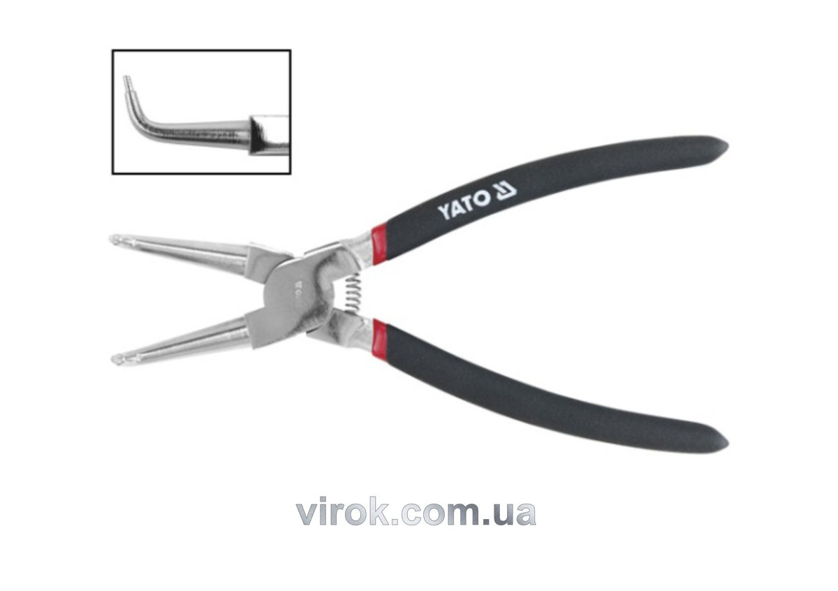 Знімач стопорних кілець YATO загн. (зжим) l=150мм [6/120] YT-2143