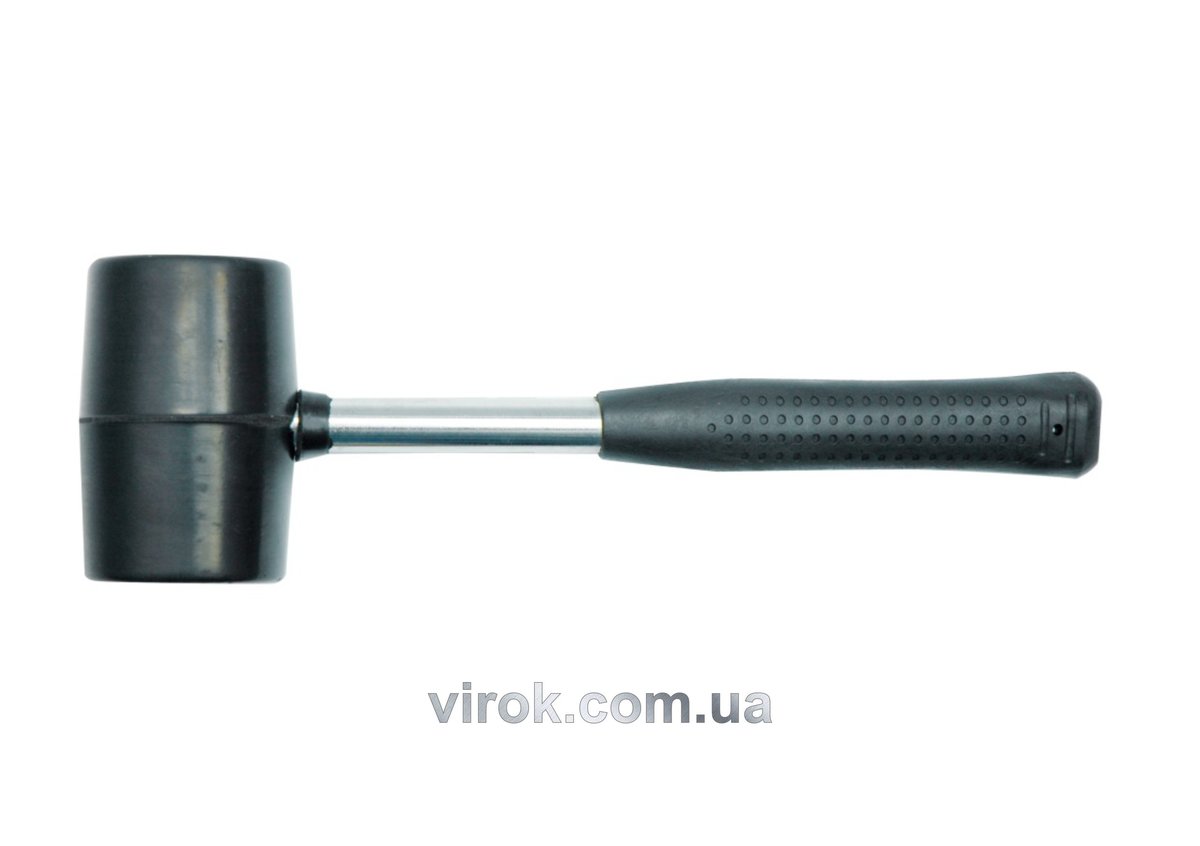 Молоток гумовий VOREL з металевою ручкою, Ø=50 мм, m=410 г [12/60]