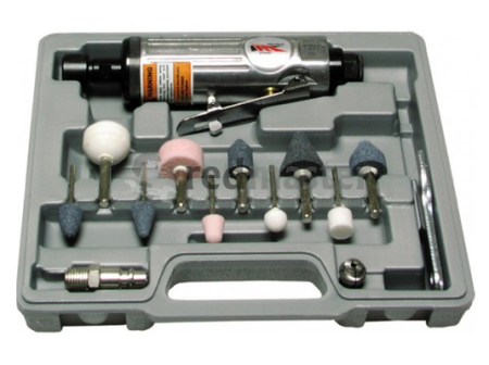 Пневмобормашинка с цанговым зажимом 25000 об/мин с комплектом насадок  11206K