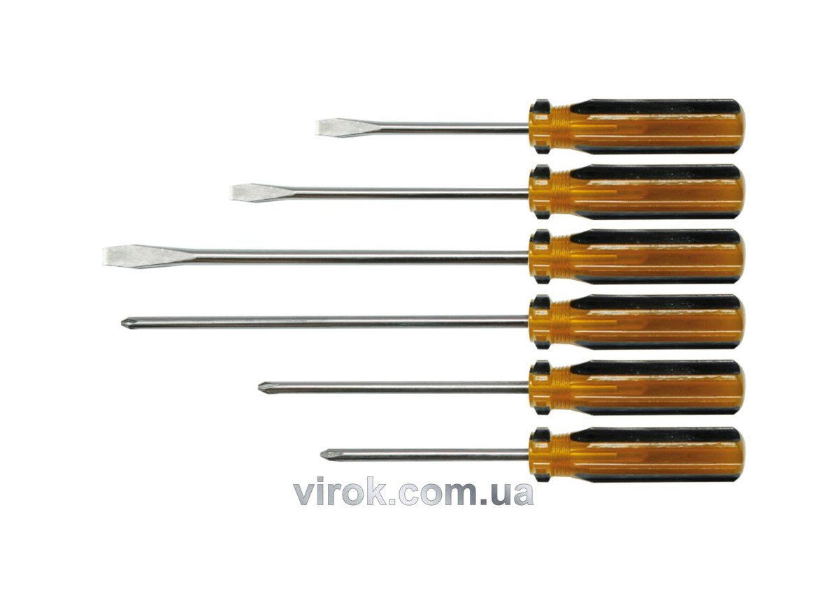 Набір викруток VOREL : пластмасова ручка. 6шт. [20/80] 64050