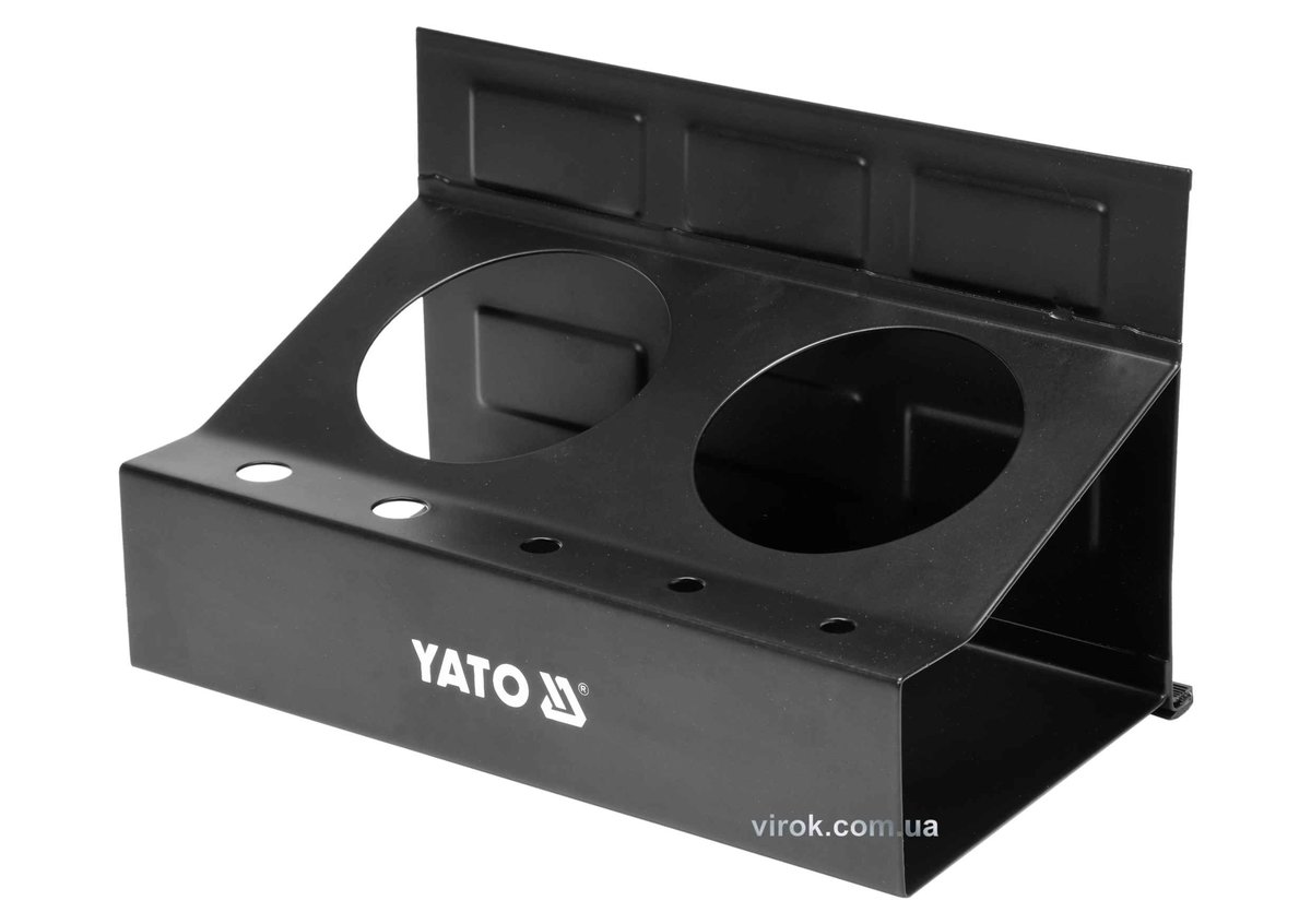 Полиця магнітна YATO з 2 велими і 5 малими отворами, 215 x 120 x 130 мм [24]