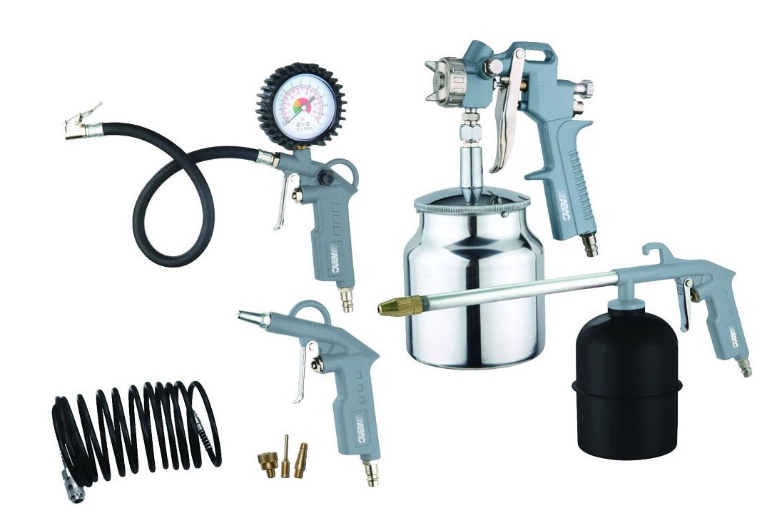 Набір пневмоінструментів ABAC G-810AL з 8 предметів, 1/4", 1,5 мм, 0,45 кг (, 2809913650)