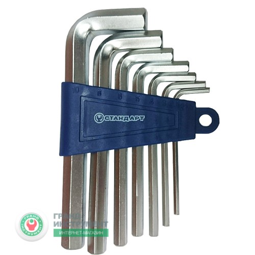 Набір шестигранників Г-подібних 7од. (2,5-10мм) HKS0701 СТАНДАРТ