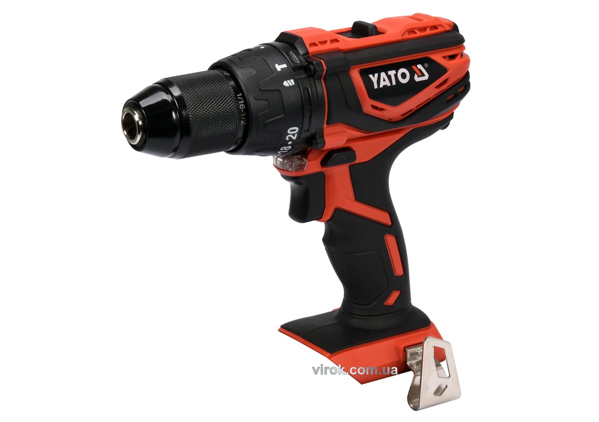 Шуруповерт-дриль ударний акумул. YATO: 18 В, крутн.мом.- 40 Нм, патрон Ø≤13 мм (БЕЗ АКУМУЛЯТОРА) [5]