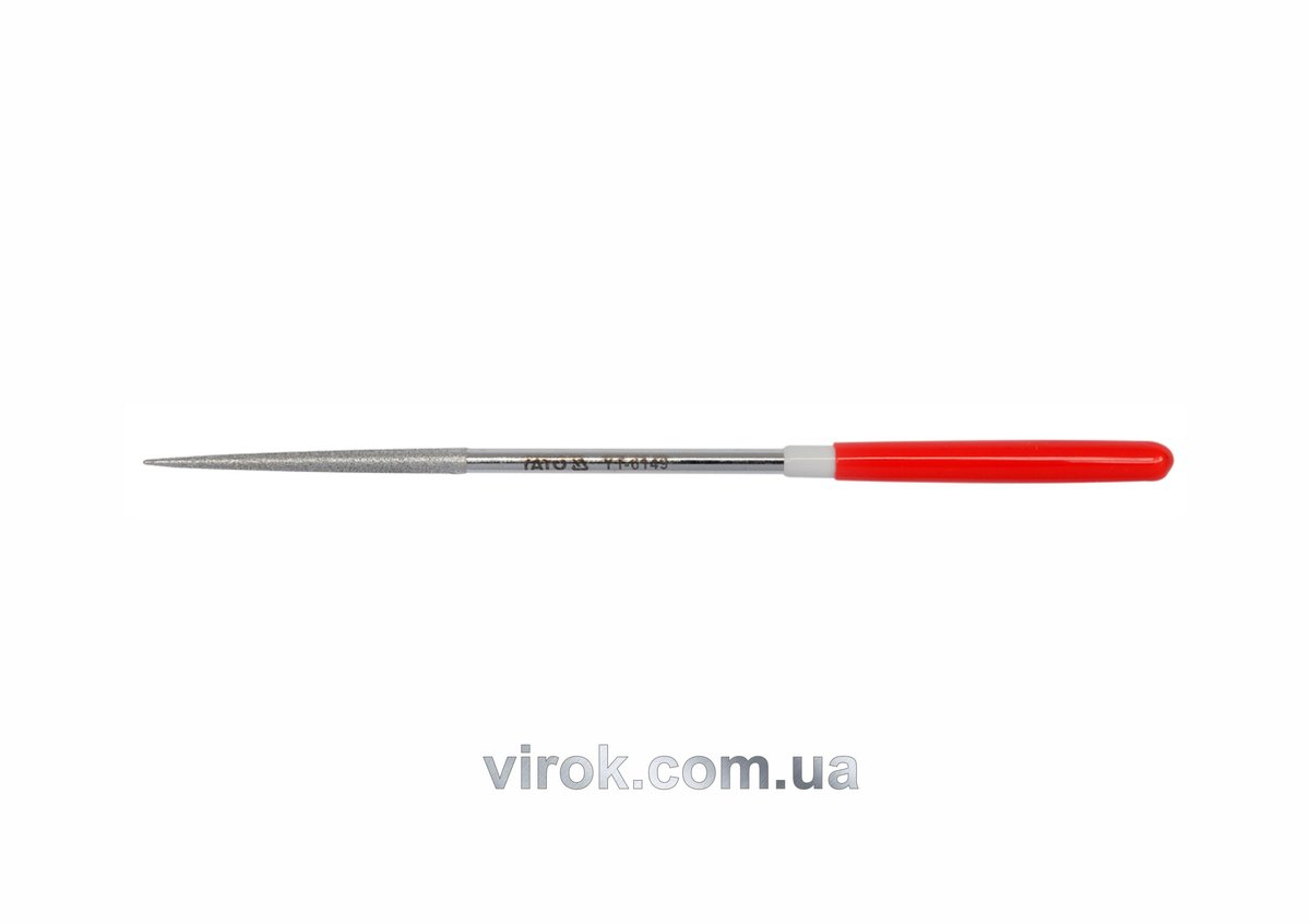 Надфіль алмазний YATO круглий, l= 160/50 мм, Ø= 4 мм [80/800] YT-6149