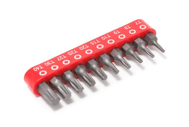 Набор бит TORX 10 предметов 1/4 (T 7,8,9,10,15,20,25,27,30,40-25мм),в блистере Forsage F-21022