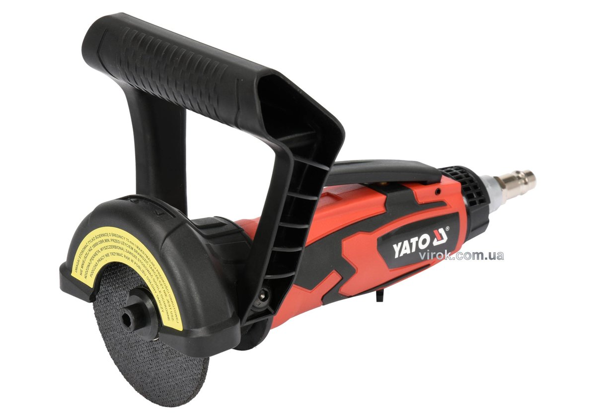 Різак пневматичний, ручний YATO для диска Ø= 75/9.5 мм, Ø= 1/4", 8 Bar, 170 л/хв [20] YT-09717