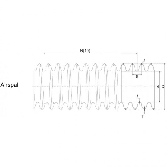 Рукав AIRSPAL PU 0,4 110Е