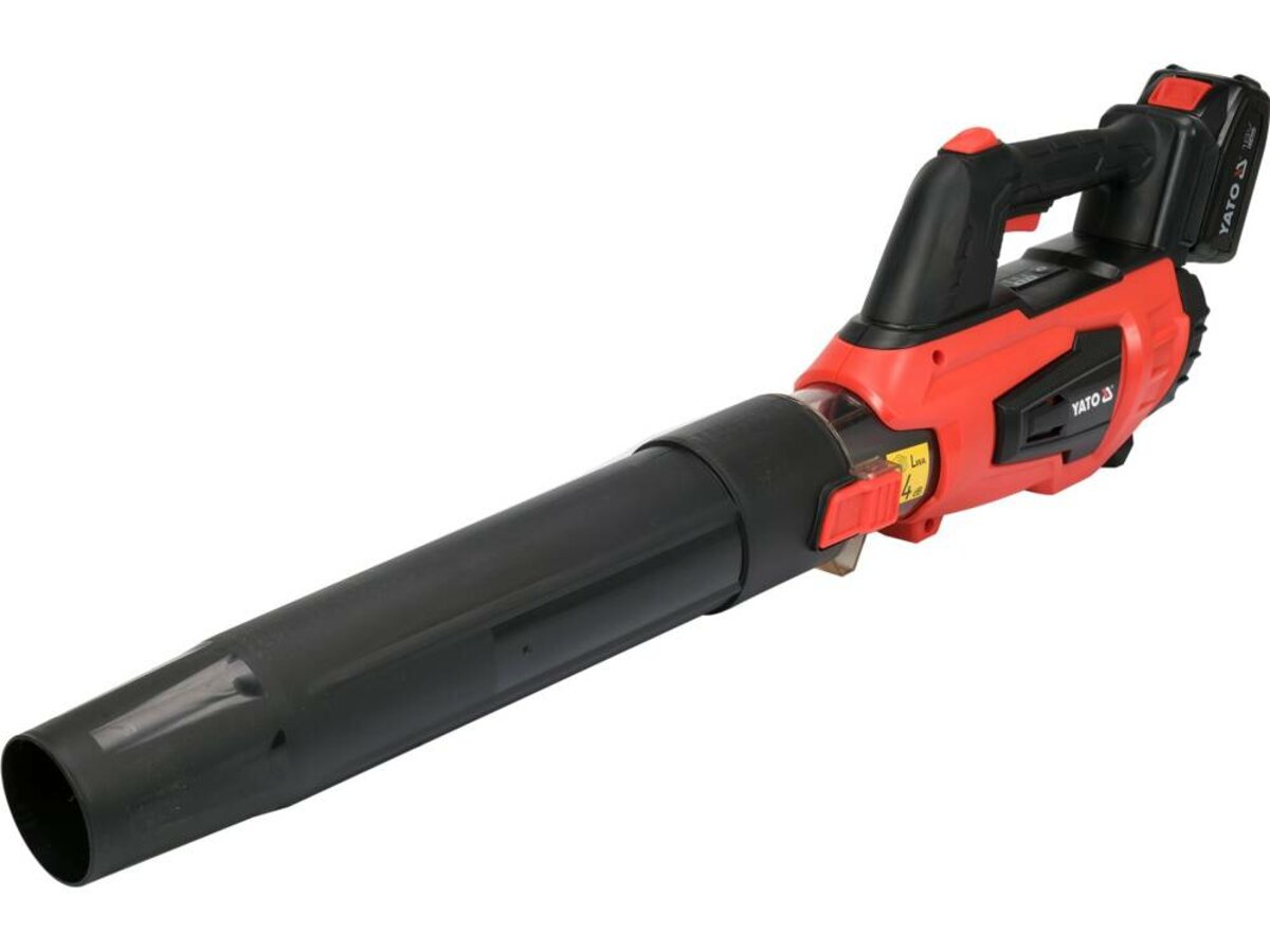 Повітродувка присадибна акумуляторна YATO: Li-Ion 18 V, 4 АГод, продуктивність- 400-570 м³/хв [4] YT