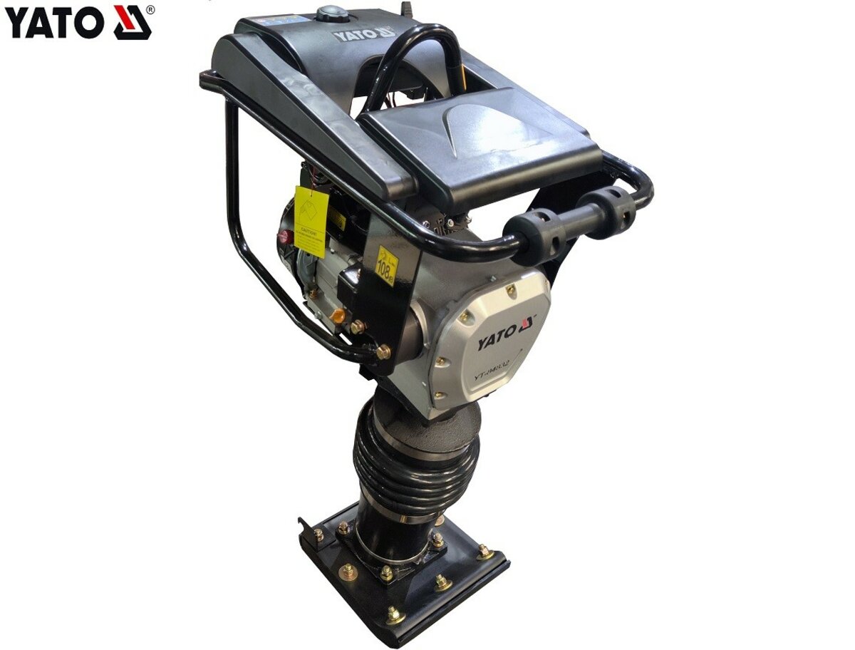 Трамбівка бензинова YATO. удар F= 10 кН, 650 уд/хв, стопа- 34,5х 28,5 см,стрибок- 6,5см YT-84832