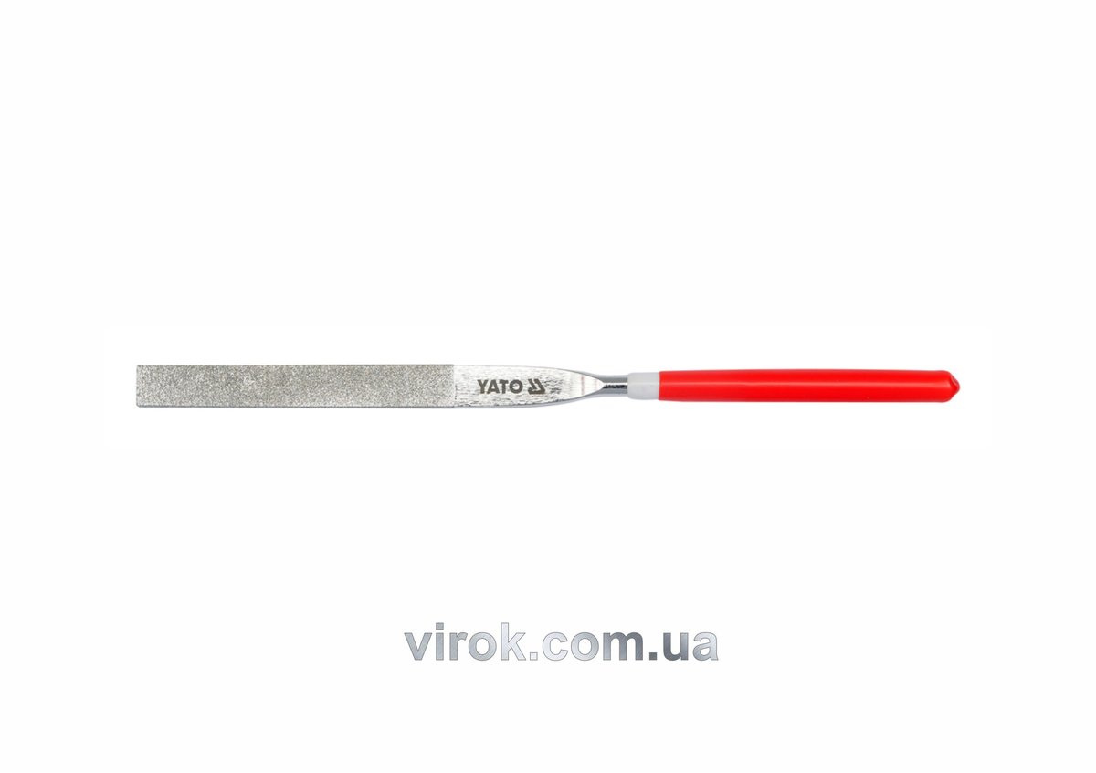 Надфіль алмазний YATO плоский, l= 180/70 мм, b= 5 мм [45/450] YT-6152