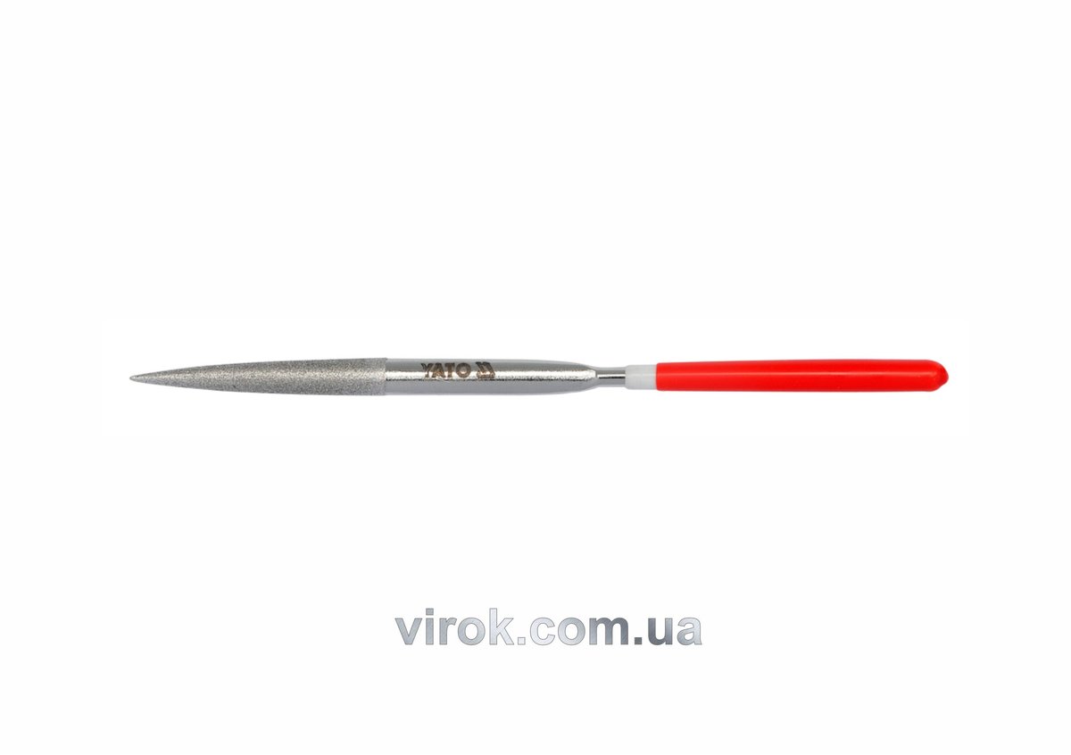 Надфіль алмазний YATO півкруглий, l= 160/50 мм, b= 4 мм [80/800] YT-6148
