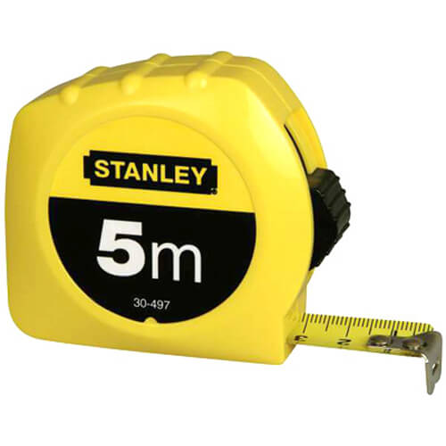 Рулетка вимірювальна GLOBAL TAPE довжиною 5 м, шириною 19 мм, в пластмасовому корпусі STANLEY 0-30-4
