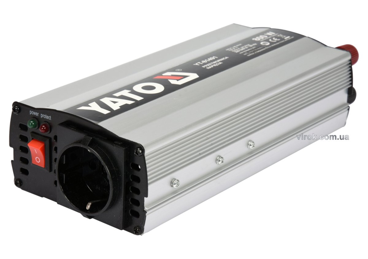 Перетворювач напруги YATO з джерела 12 В DC в 230 В, 800 Вт AC [12/240] YT-81491