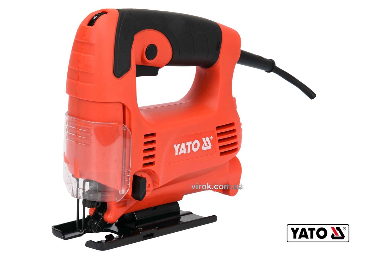 Лобзик ручний, маловібраційний мережевий YATO: P= 450 Вт, глибина різу метал/дерево- 6/65 мм [8/120]