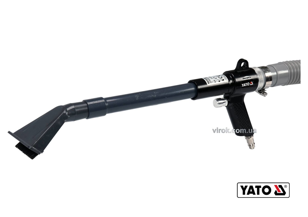 Порохотяг пневматичний YATO : шланг Ø=25 мм, тиск- 0.62 МПа + комплект насадок [10] YT-09990