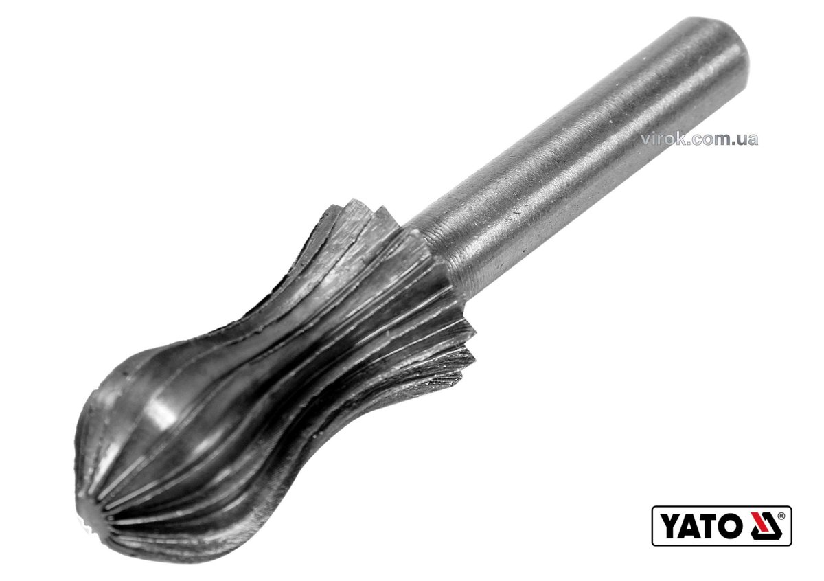 Фреза грушоподібна по металу YATO : Ø13 x 25/55 мм, HSS 4241, хвостовик- Ø6 мм [80]