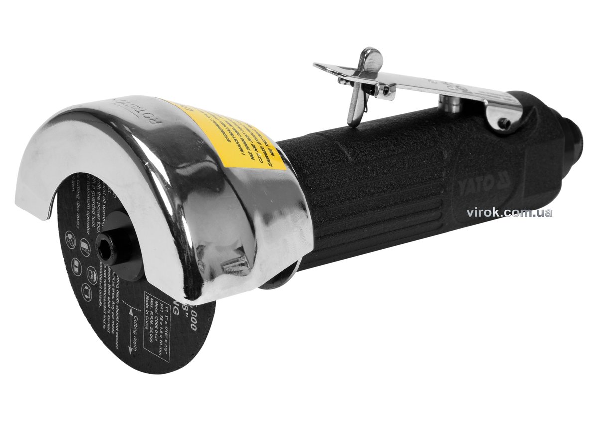 Різак пневматичний, ручний YATO для диска Ø= 75/9.5 мм, Ø= 1/4", 6.3 Bar, 127 л/хв [10] YT-09715