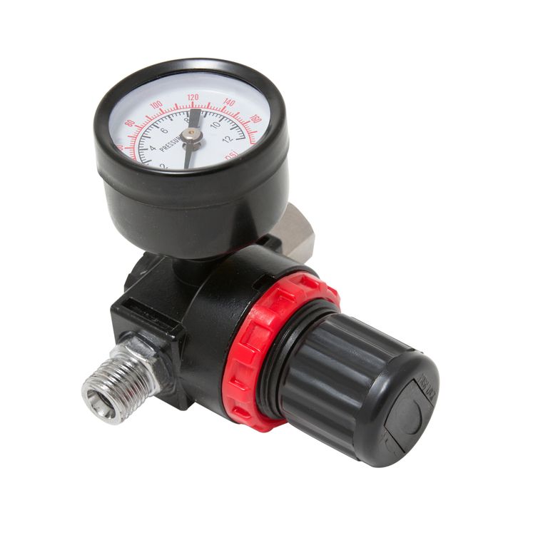 Регулятор давления воздуха с индикатором 1/4(F)x1/4(M) (0-12bar, нижнее расположение регулятора) ROC