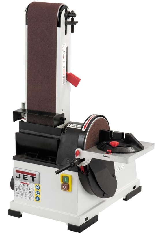 Верстат шліфувальний тарілчато-стрічковий, JET, JSG-64, 0,4кВт, 230В/50Гц, 450об/хв, Ø152мм, 4,8м/с,