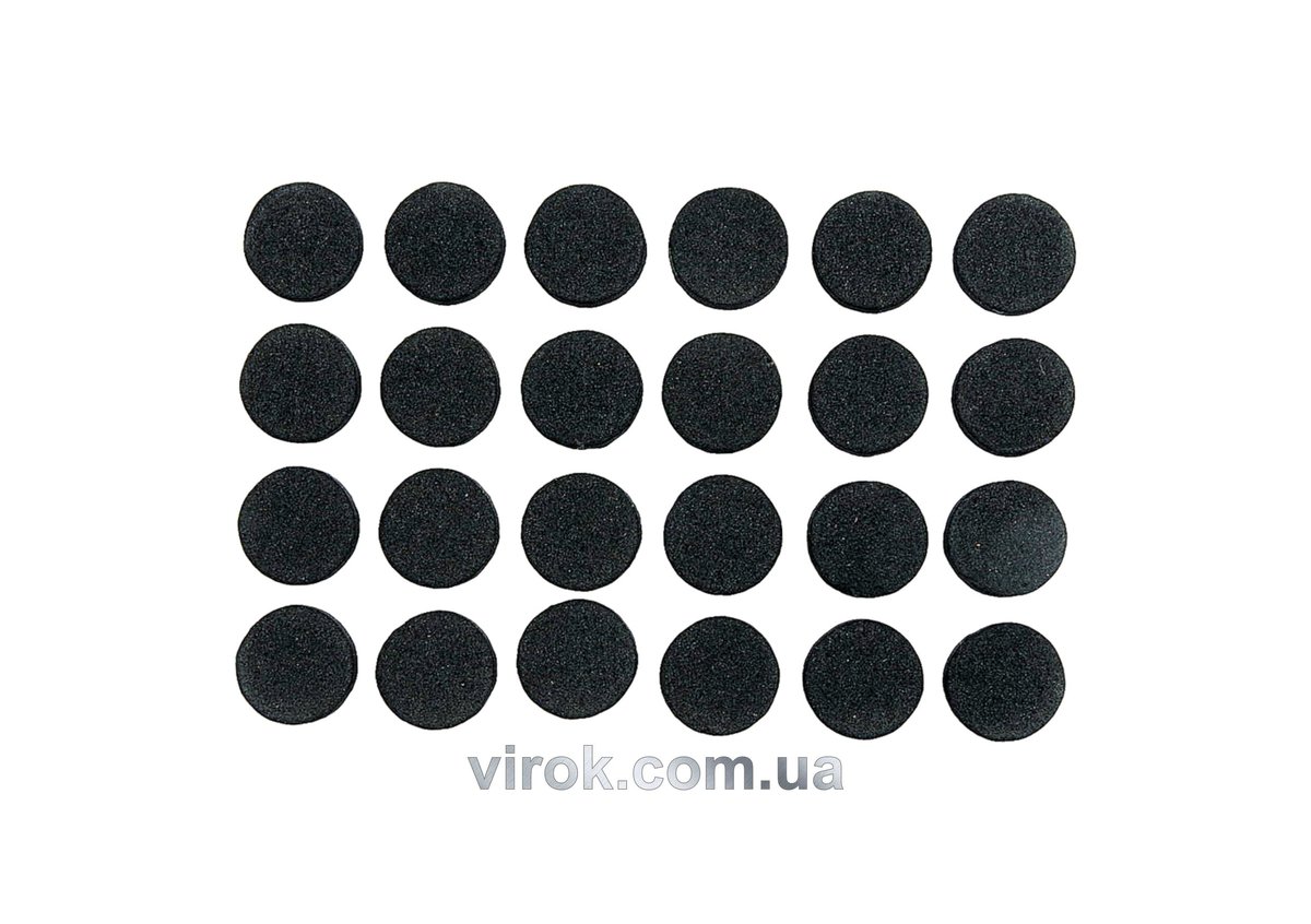Протектор самоклеючий антиковзкий VOREL, 10мм набір 24шт. (чорні) [60/720] 74816