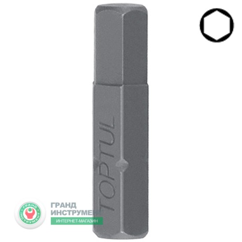Насадка викруткова TOPTUL 1/4" 25 мм HEX 6 мм FSDA0806